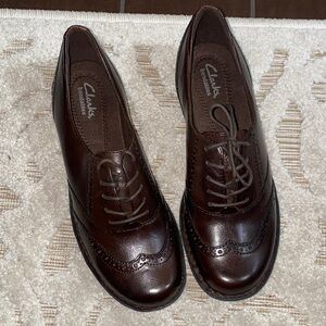 Clarks Women's Dark Brown Leather Loafers